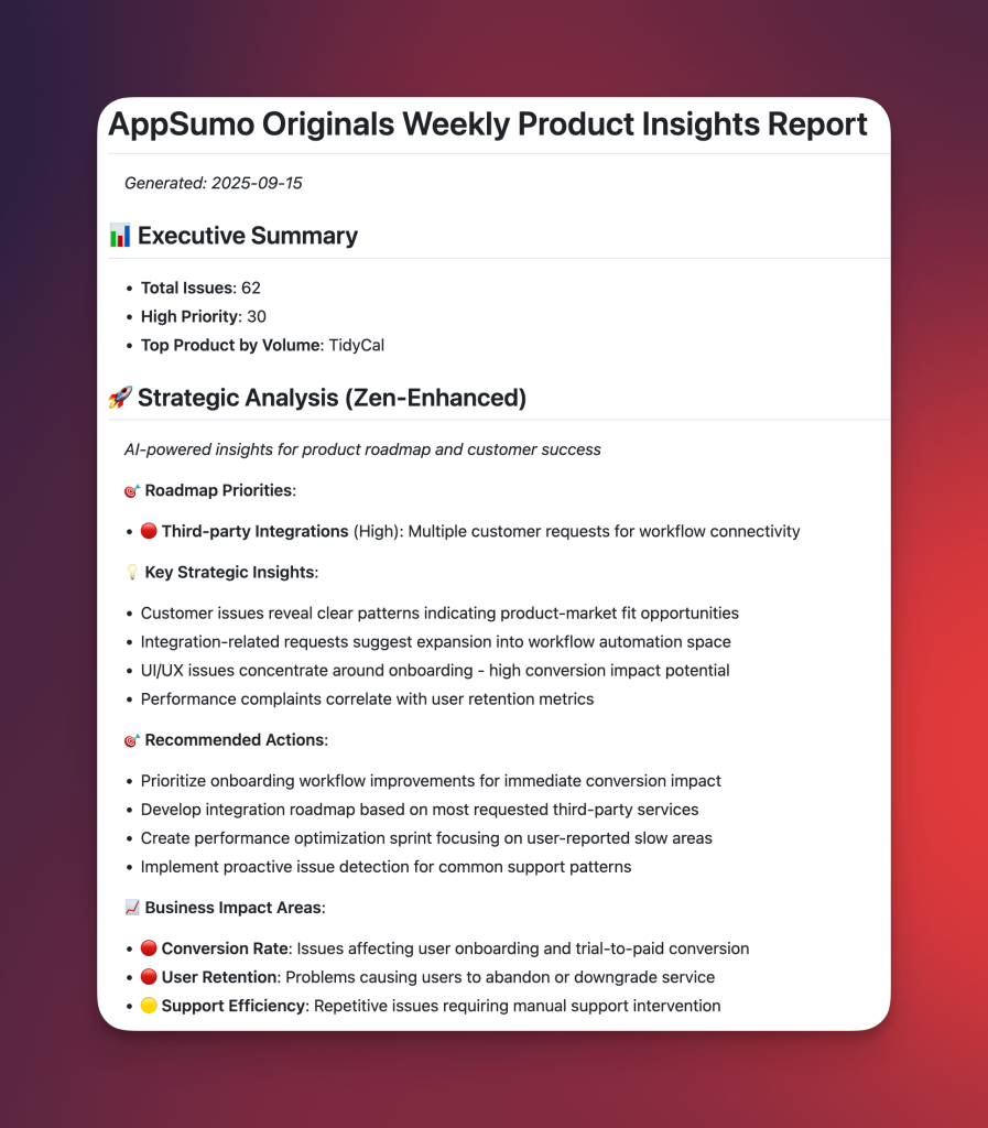 Product Insights Report from Claude Code