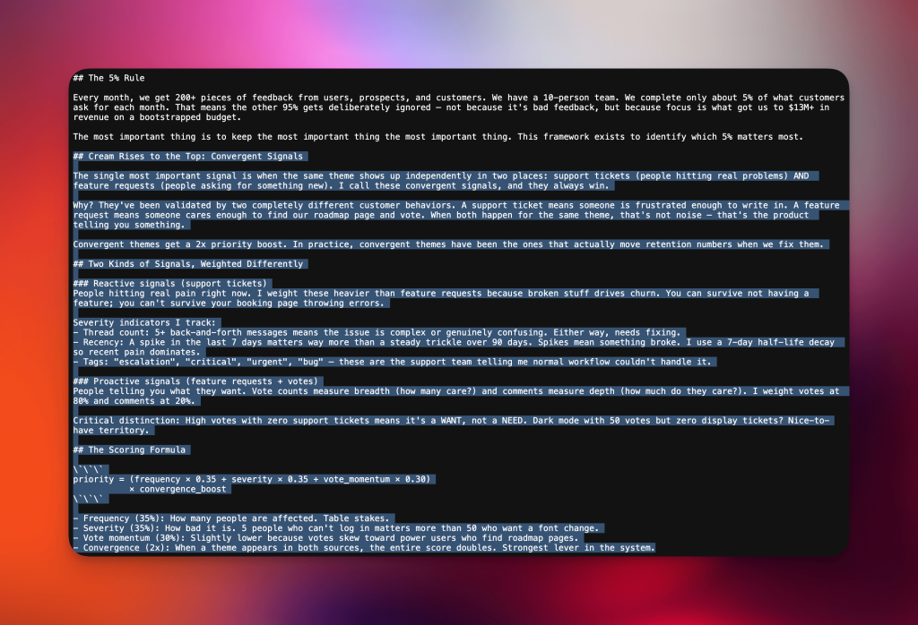 The prioritization method